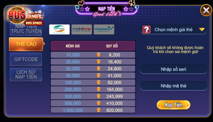 Rút tiền đơn giản, dễ thực hiện