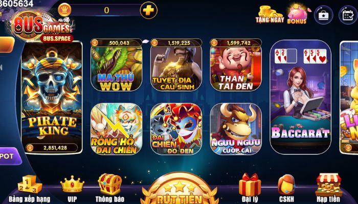 Cổng game có các trò chơi nào?