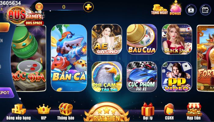 Kho game đa dạng của cổng game 8US