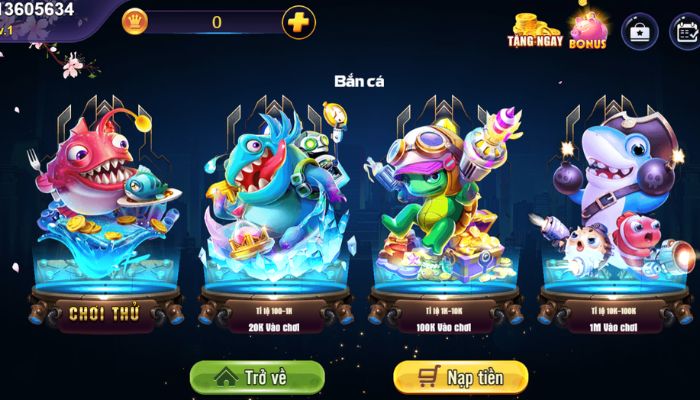 Sảnh bắn cá đình đám